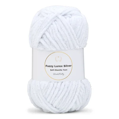 LindeHobby Fuzzy Chenille Silver Lurex